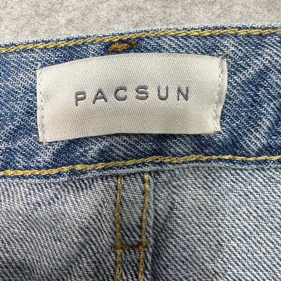 Pacsun Jean Shorts WMNS 24 High Rise Festival Cut-Off Distressed Raw Hem Denim - Picture 6 of 10